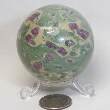 Polished Ruby, Kyanite & Fuchsite Sphere Ball from India