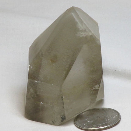 Polished Quartz Crystal Phantom Point from Brazil