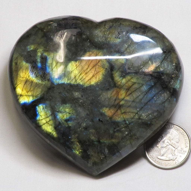 Polished Labradorite Heart from Madagascar