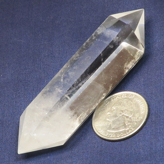 Polished Quartz Crystal Double Terminated Generator Point from Brazil