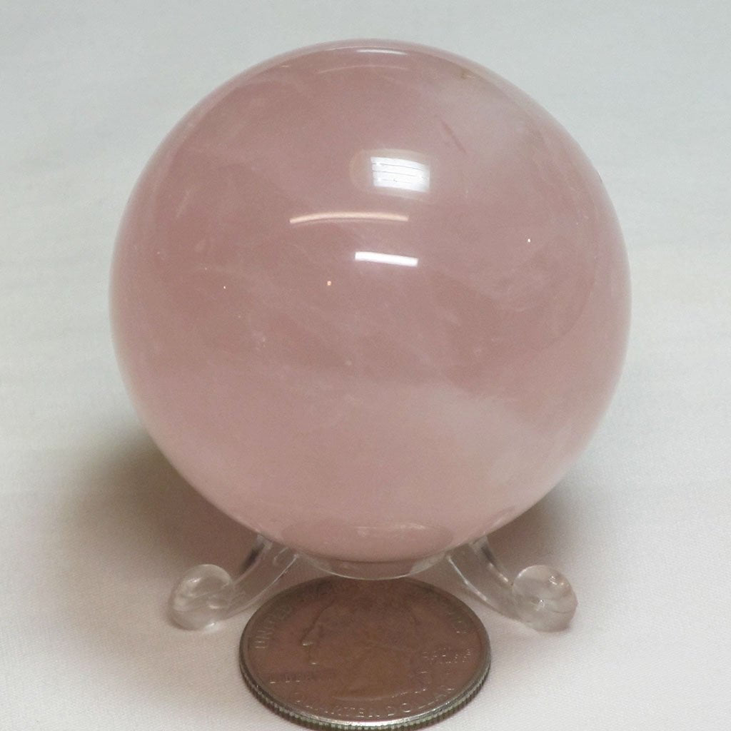 Polished Rose Quartz Crystal Sphere Ball from Brazil