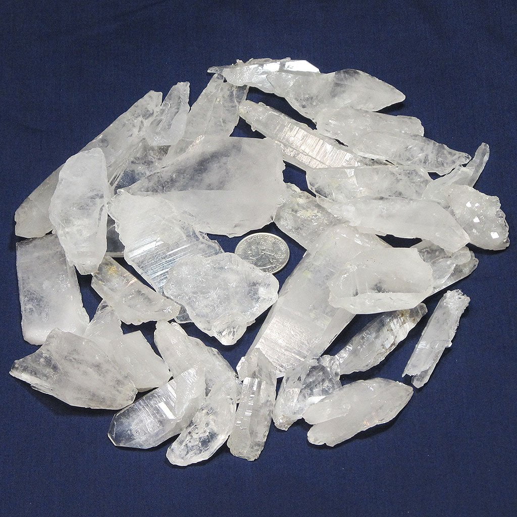 34 Quartz Crystal Tabby Shards From Arkansas
