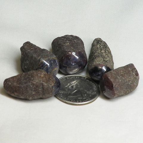 5 Small Purple Corundum Sapphires from Sri Lanka