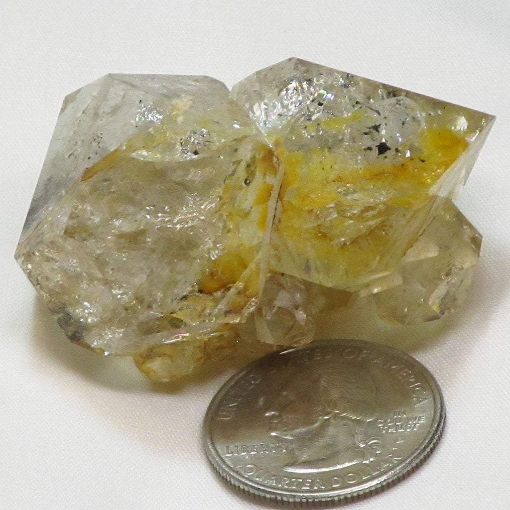 Herkimer Diamond Cluster with Rainbow from Herkimer New York