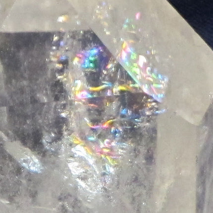 Polished Quartz Crystal Point with Rainbows from Brazil