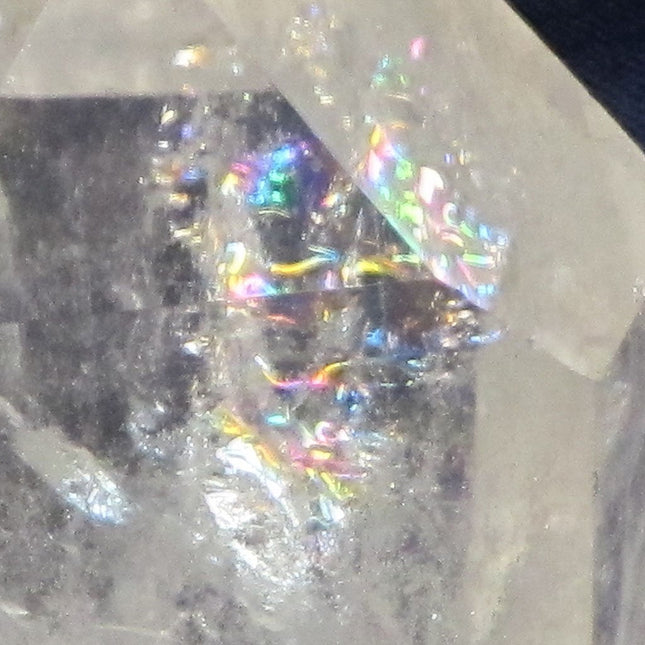 Polished Quartz Crystal Point with Rainbows from Brazil
