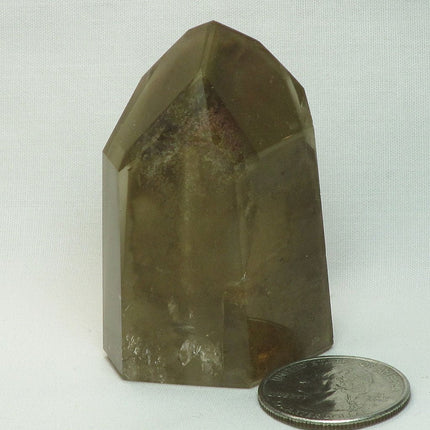 Polished Quartz Crystal Phantom Point from Brazil