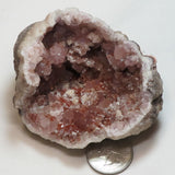 Pink Amethyst Geode with Drusy Calcite from Patagonia Argentina