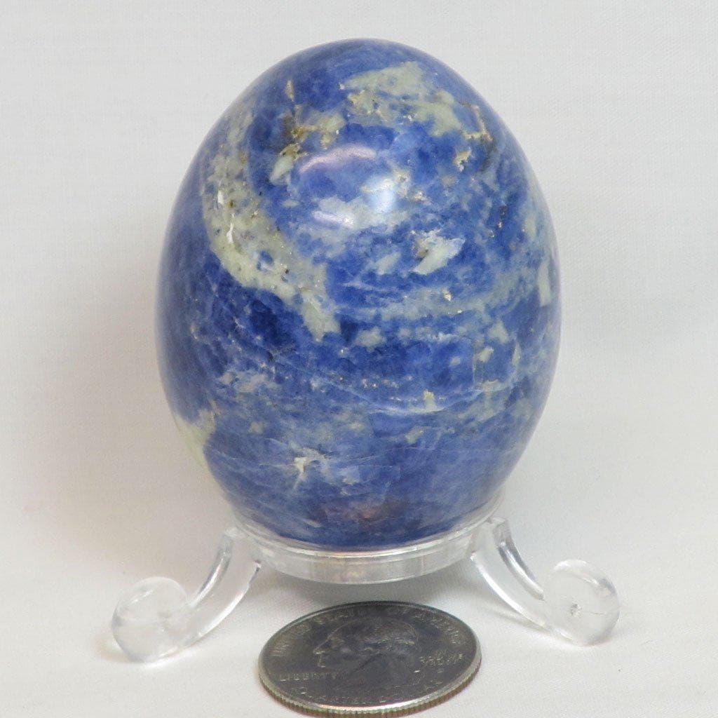 Polished Blue Sodalite Egg from Peru