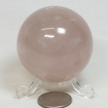 Polished Rose Quartz Crystal Sphere Ball from Brazil