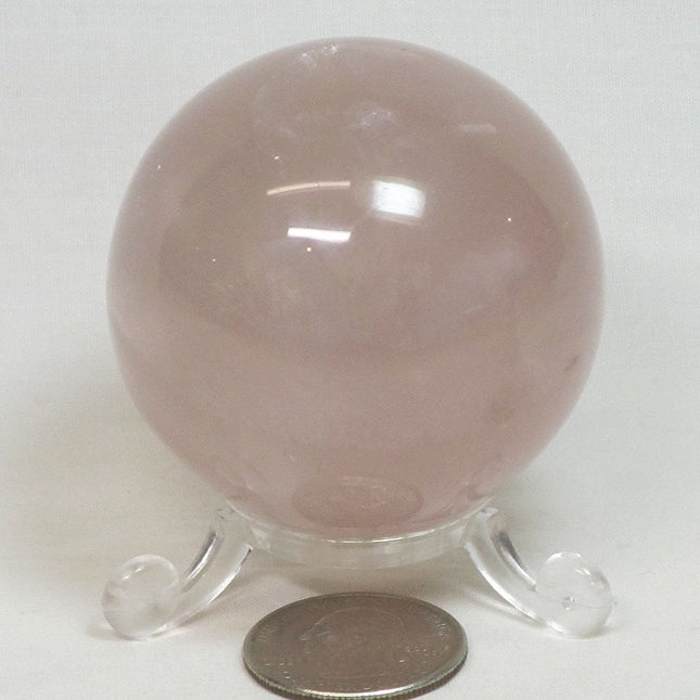 Polished Rose Quartz Crystal Sphere Ball from Brazil