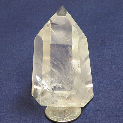 Polished Clear Quartz Crystal Dow Point from Brazil