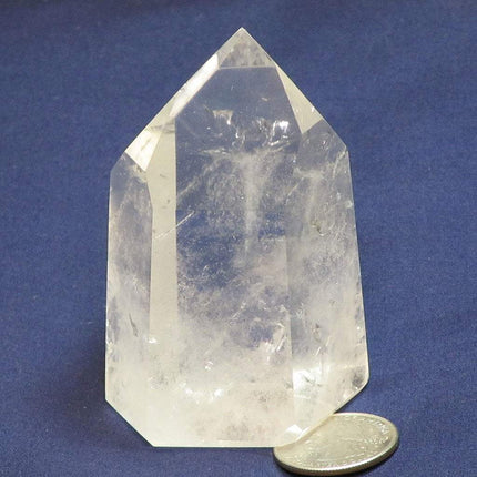 Polished Clear Quartz Crystal Dow Point from Brazil