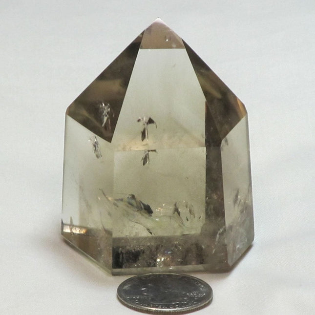 Polished Smoky Quartz Crystal Point from Brazil