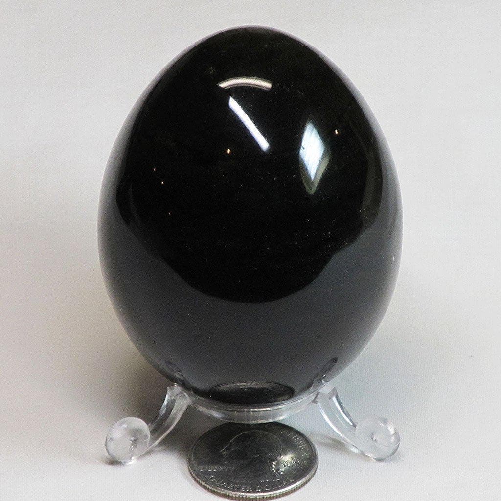 Polished Gold Sheen Obsidian Egg from Mexico