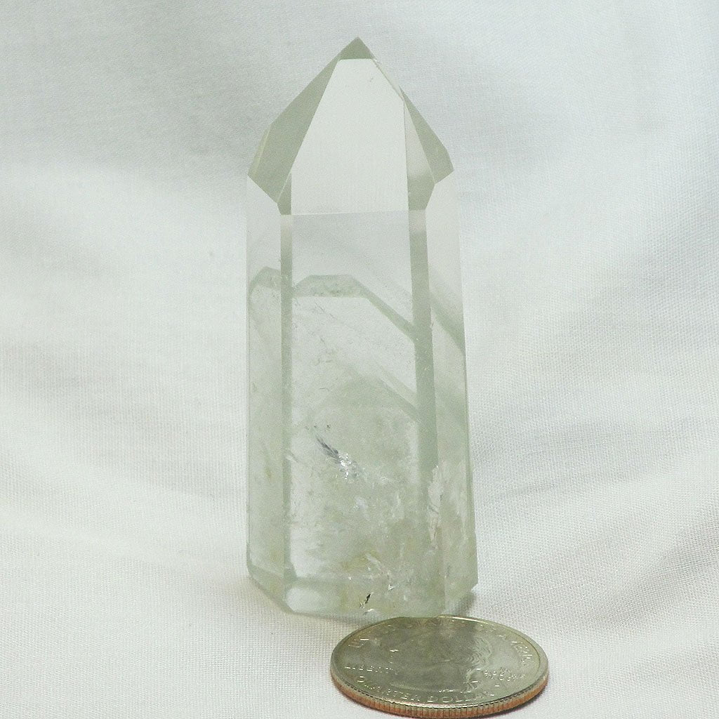 Polished Quartz Crystal Point with Phantoms