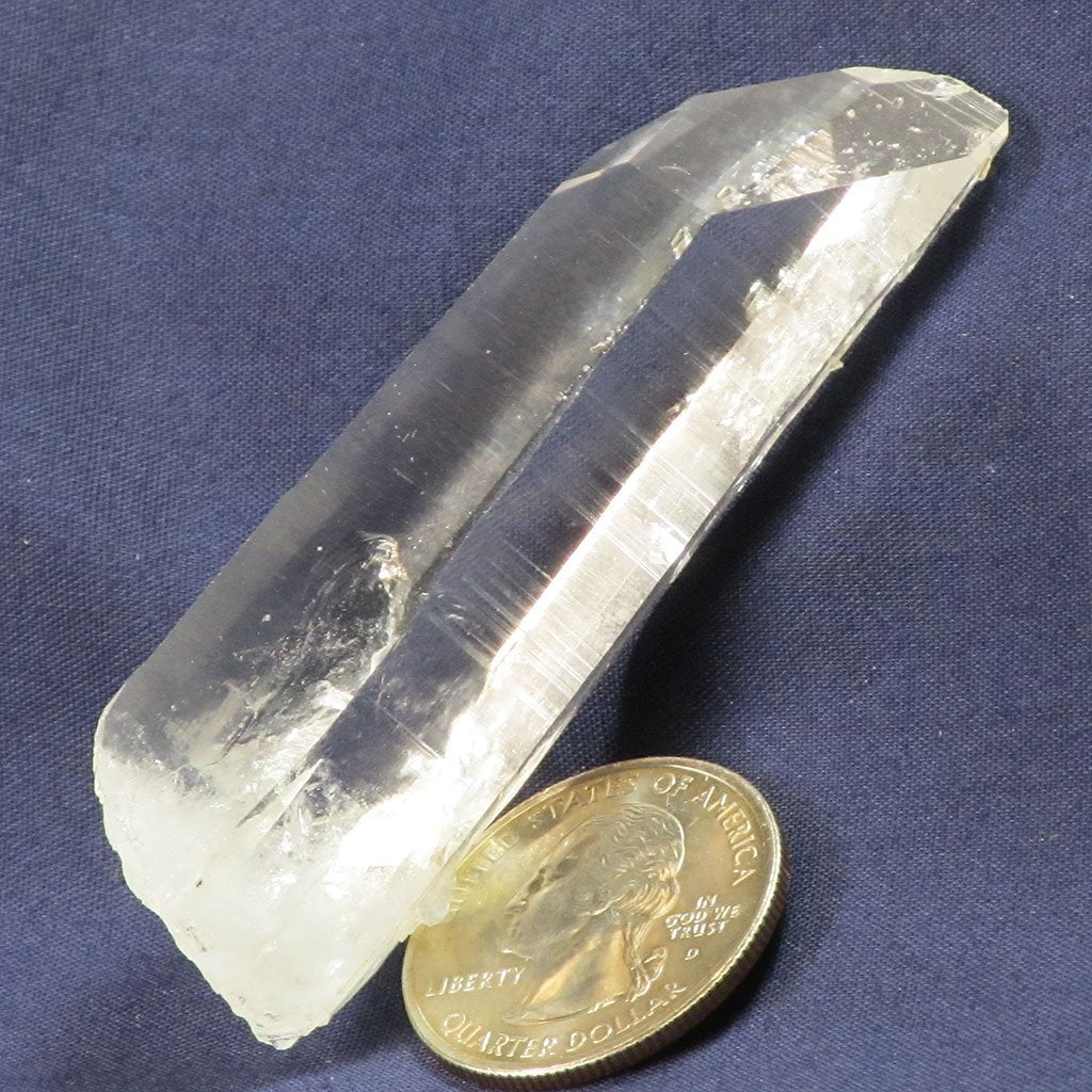 Colombian Singing Lemurian Quartz Crystal Point with Time-Link Activation