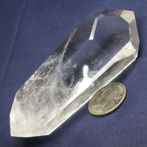 Polished Quartz Crystal DT Channeling Point with Time-Link Activation