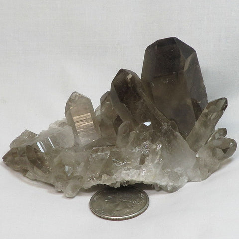 Smoky Quartz Crystal Cluster from Brazil with Time-Link Activation