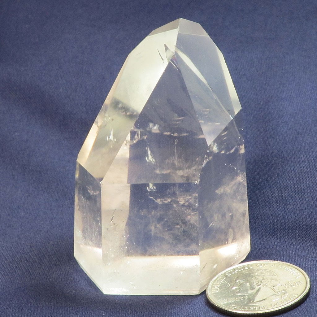 Polished Clear Quartz Crystal Point from Brazil
