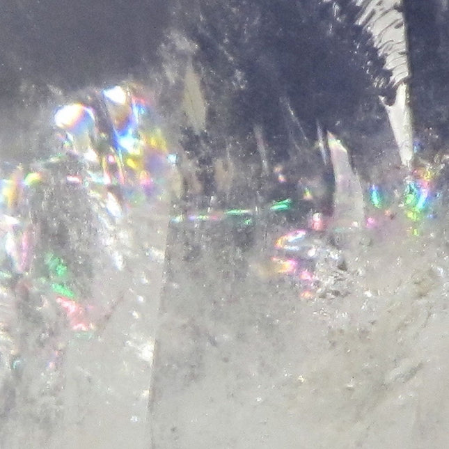 Polished Clear Quartz Crystal Point with Rainbows from Brazil