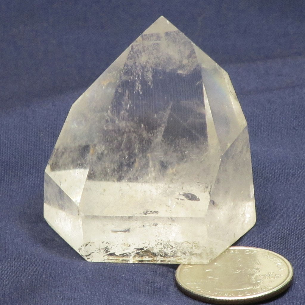 Polished Clear Quartz Crystal Point from Brazil