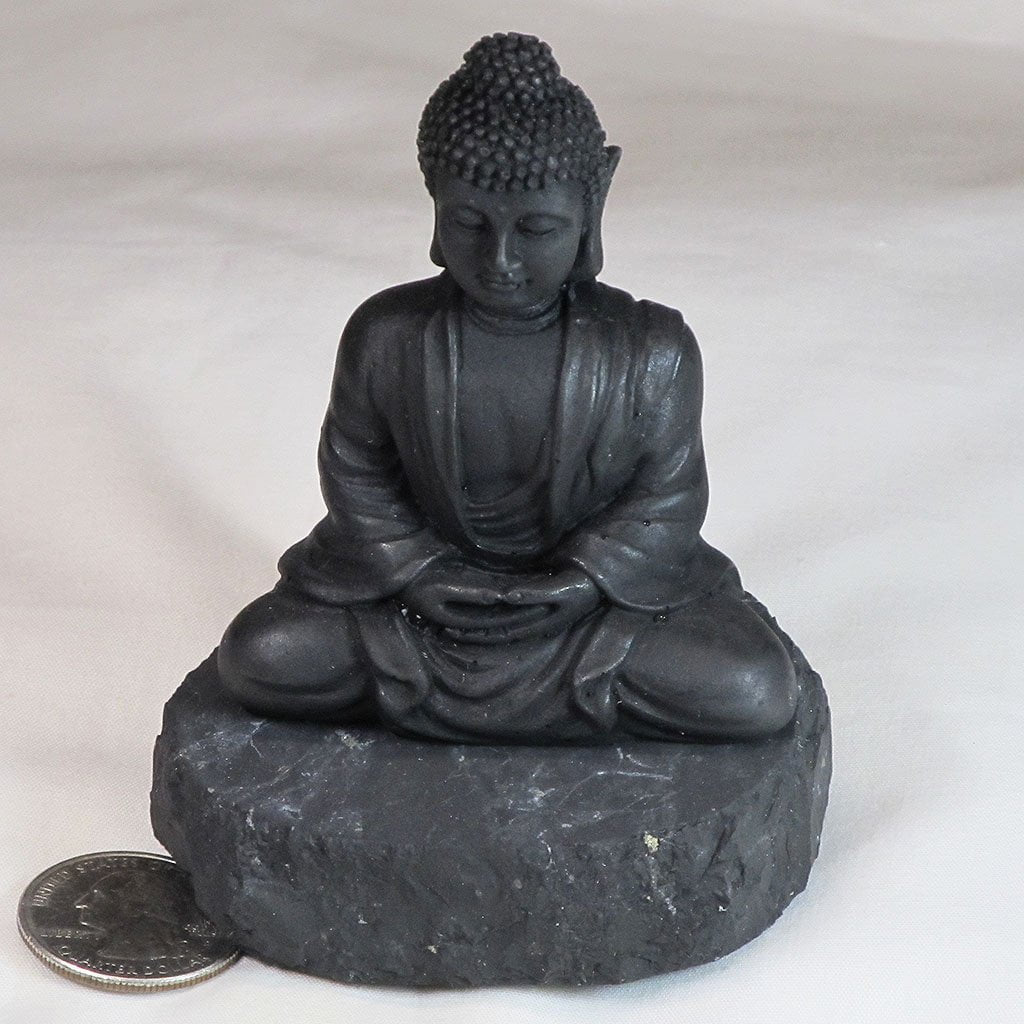 Buddha Statue made from Compressed Type 2 Shungite from Russia