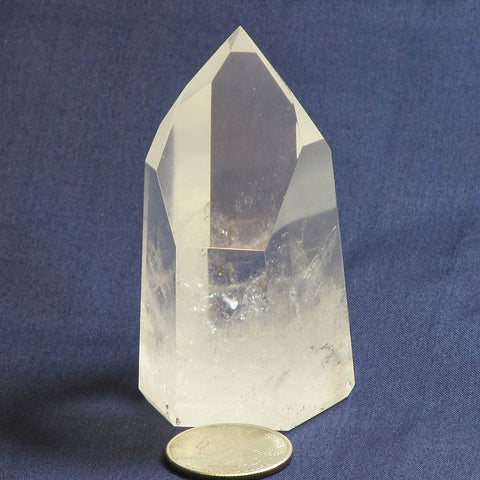 Polished Clear Quartz Crystal Channeler Point from Brazil