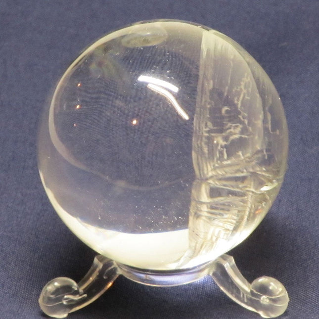 Polished Clear Quartz Crystal Sphere Ball from Brazil