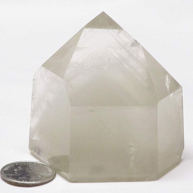 Polished Light Colored Citrine Phantom Point