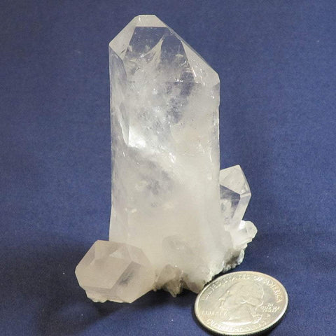 Quartz Crystal Tabby Cluster with Self-Healed Area
