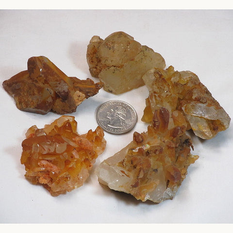 5 Natural Uncleaned Quartz Crystal Clusters