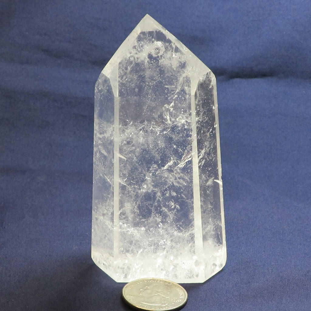 Polished Clear Quartz Crystal Tabby Point