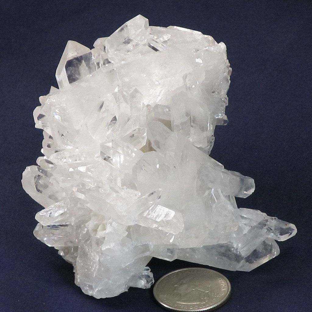 Quartz Crystal Burr Cluster with Adularia Crystal Attached