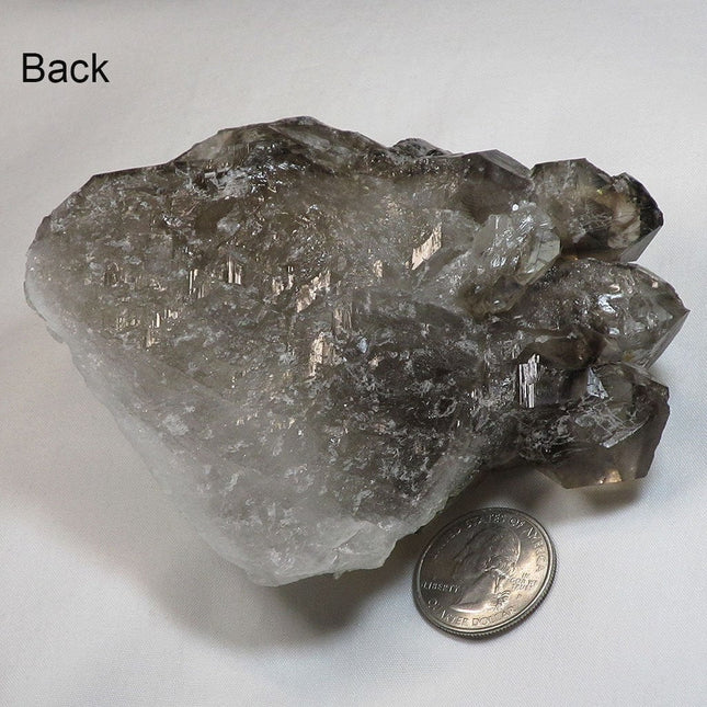 Smoky Quartz Crystal Elestial with Self-Healed Back