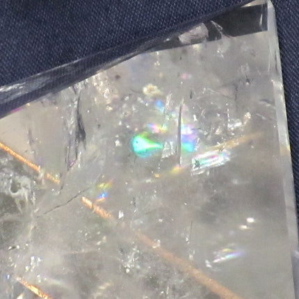 Polished Quartz Crystal Pyramid with Rainbows
