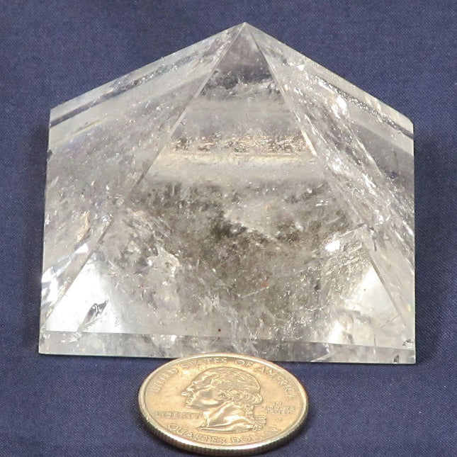 Polished Quartz Crystal Pyramid with Rainbows