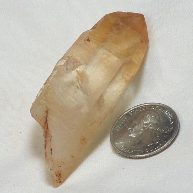 Tangerine Quartz Crystal Point from Brazil