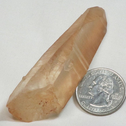 Tangerine Quartz Crystal Point from Brazil