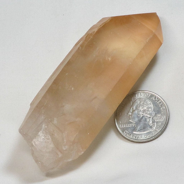 Tangerine Quartz Crystal Point from Brazil