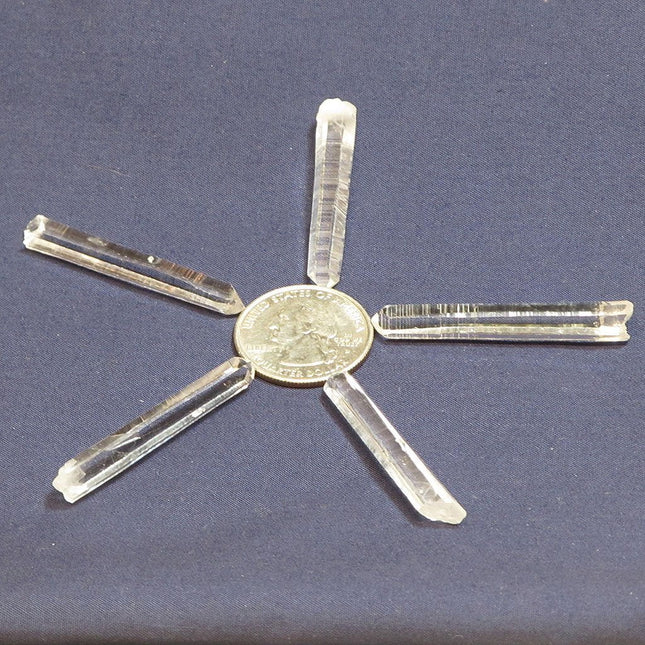 5 Colombian Singing Lemurian Quartz Crystal Points