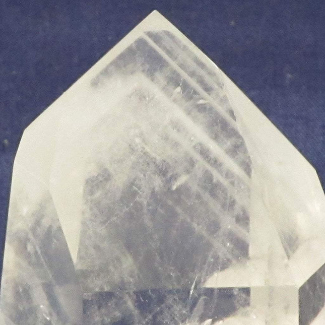 Polished Clear Quartz Crystal Point with Phantoms & Rainbows