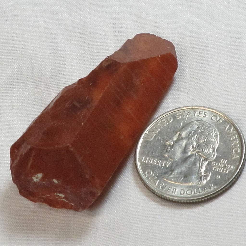 Red Quartz Crystal Point from Morocco