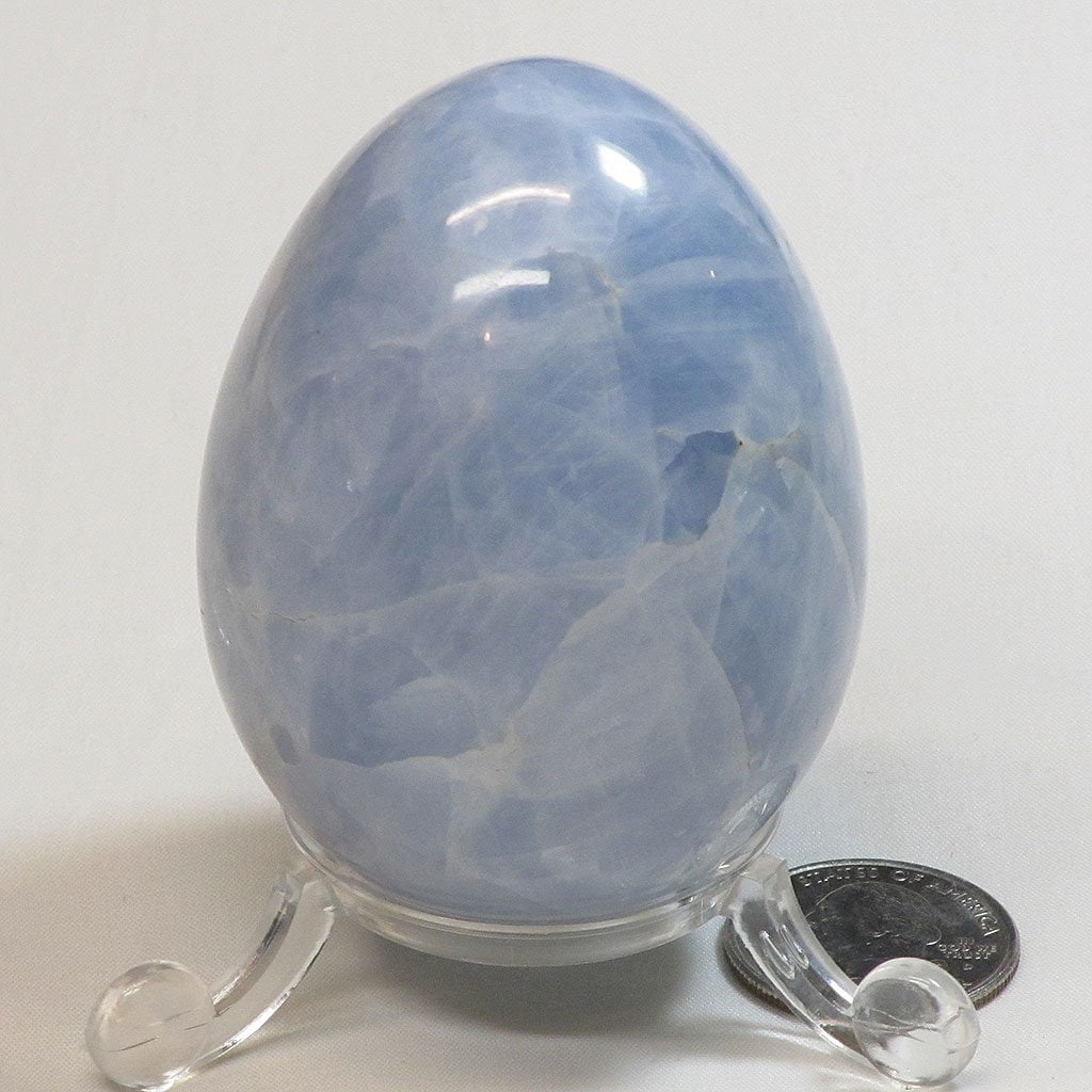 Polished Blue Calcite Egg