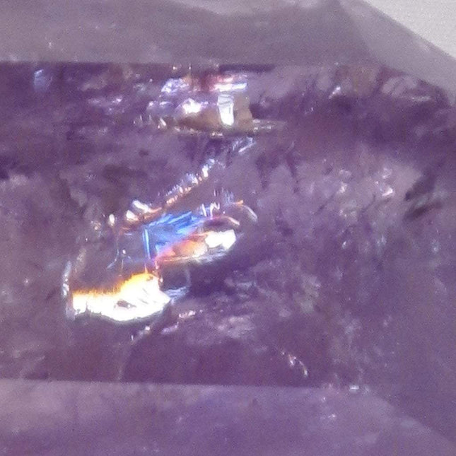 Polished Amethyst Point with Rainbows