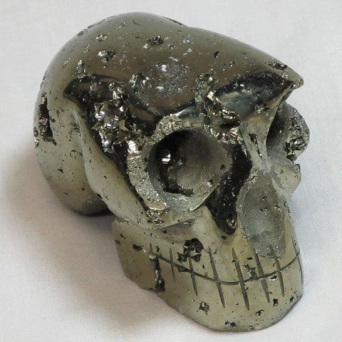 Hand Carved Pyrite Skull