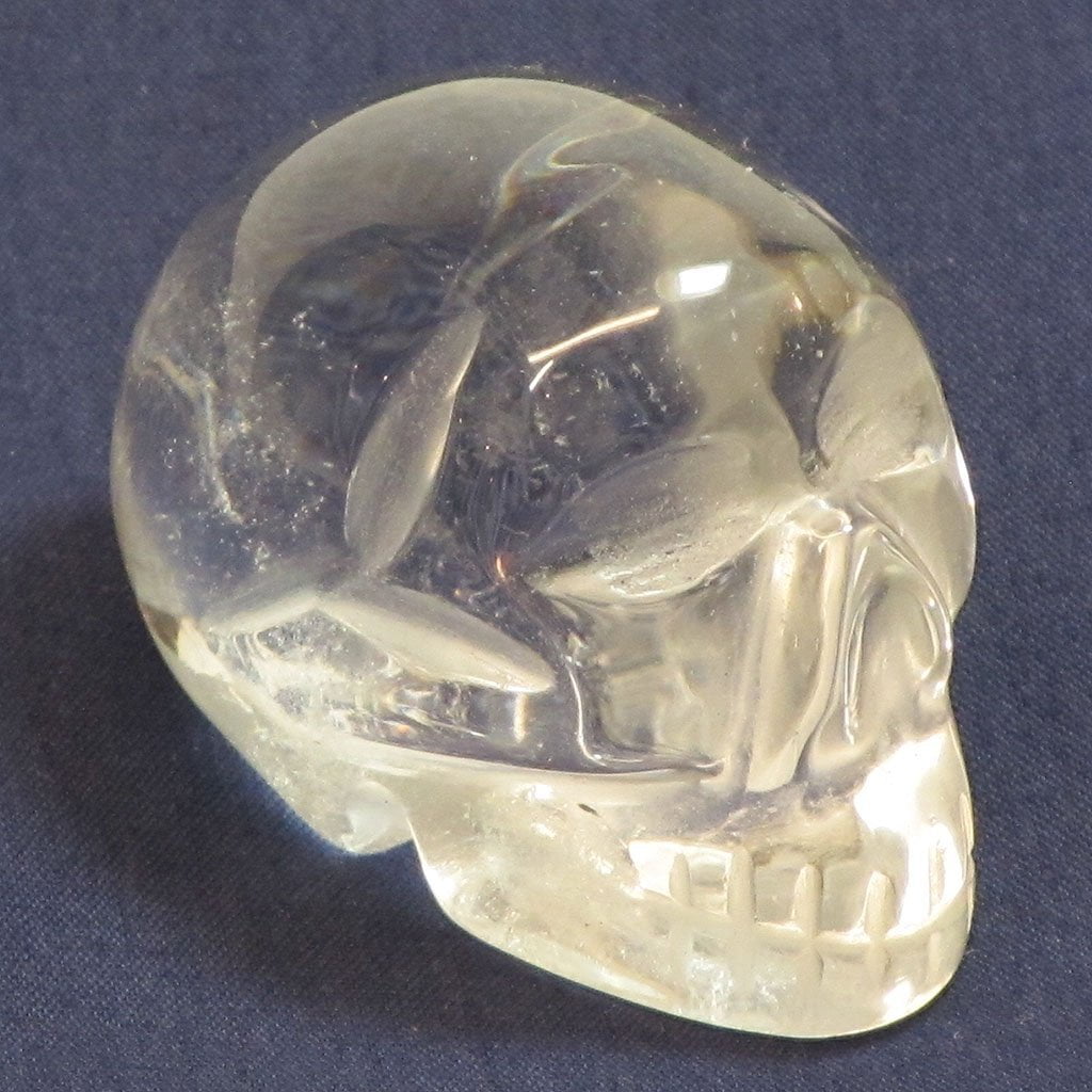 Hand Carved Clear Quartz Crystal Skull