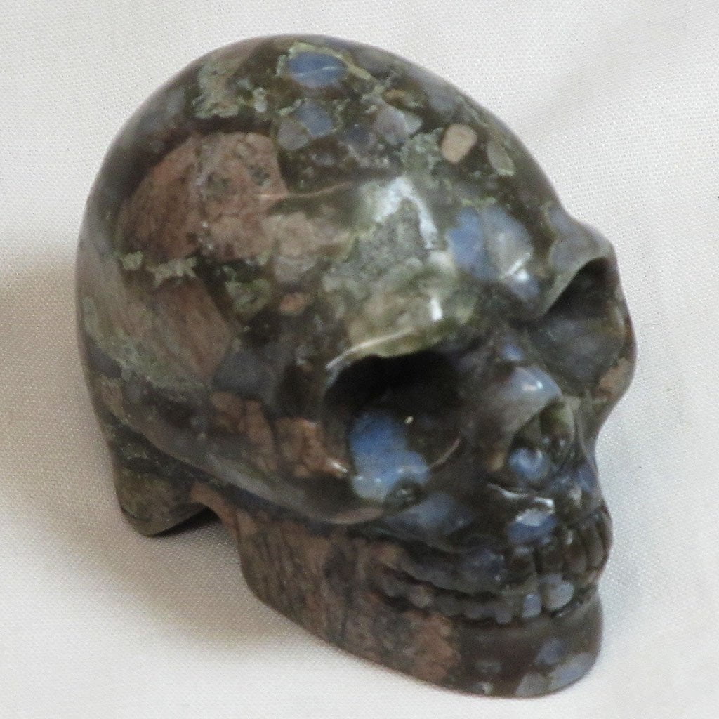 Hand Carved Llanite Stone Skull
