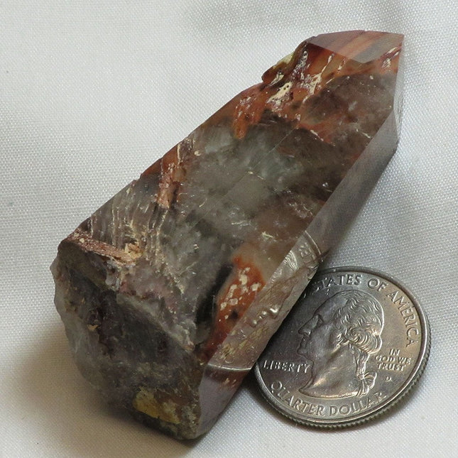 Rare Polished Angel Wing Phantom Quartz Crystal Dow Point