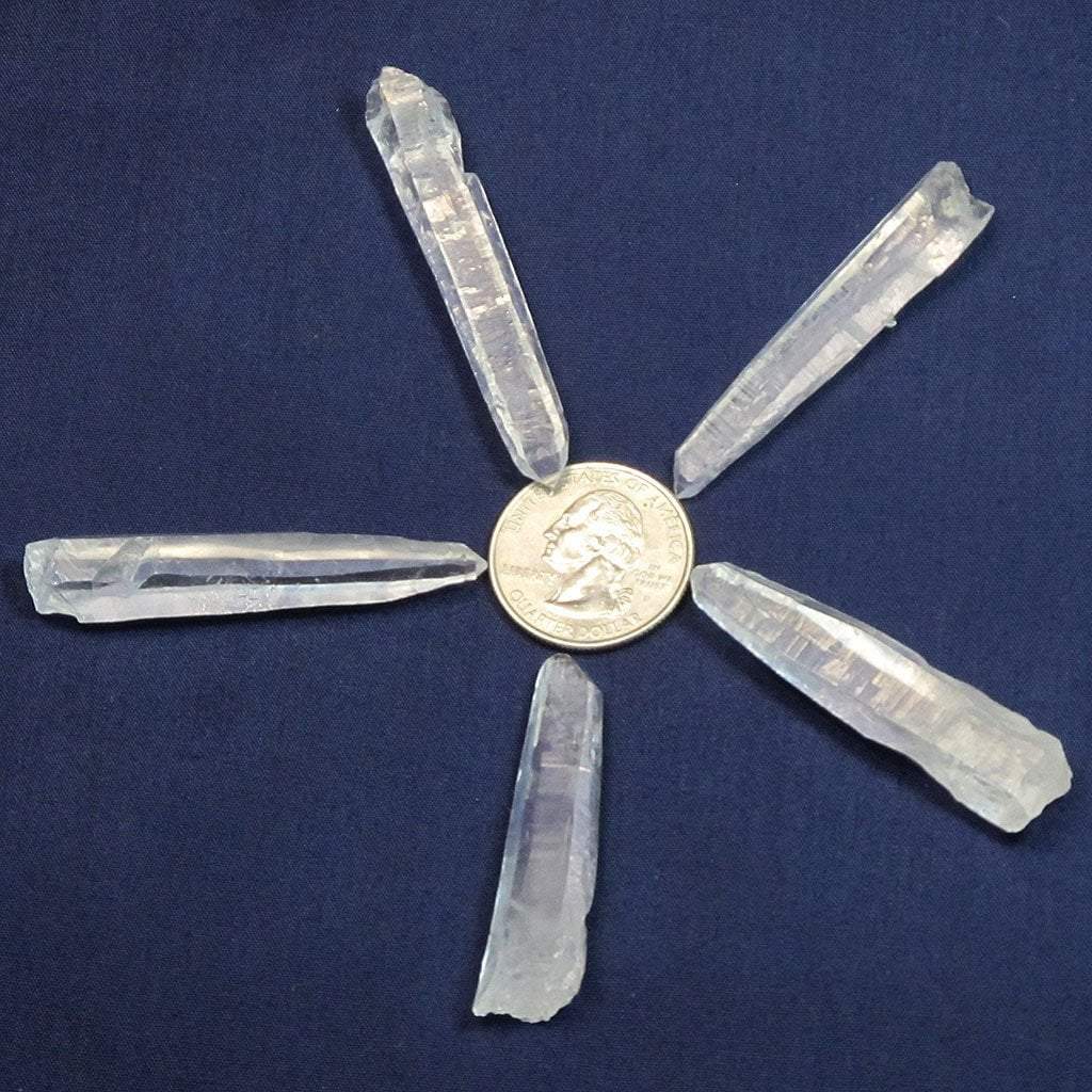 5 Laser Wand Quartz Crystal Points from Brazil